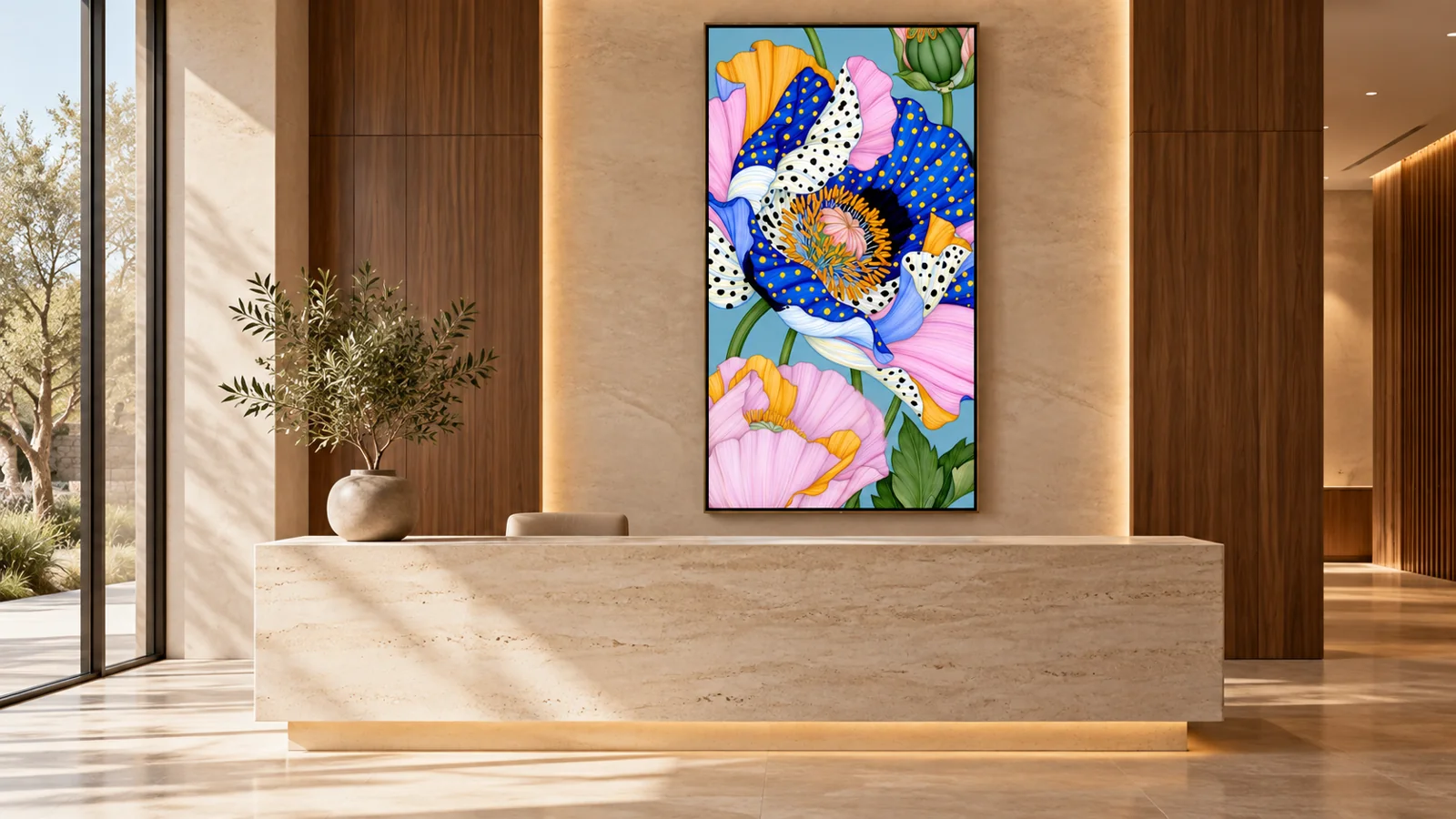 Commercial art display preview