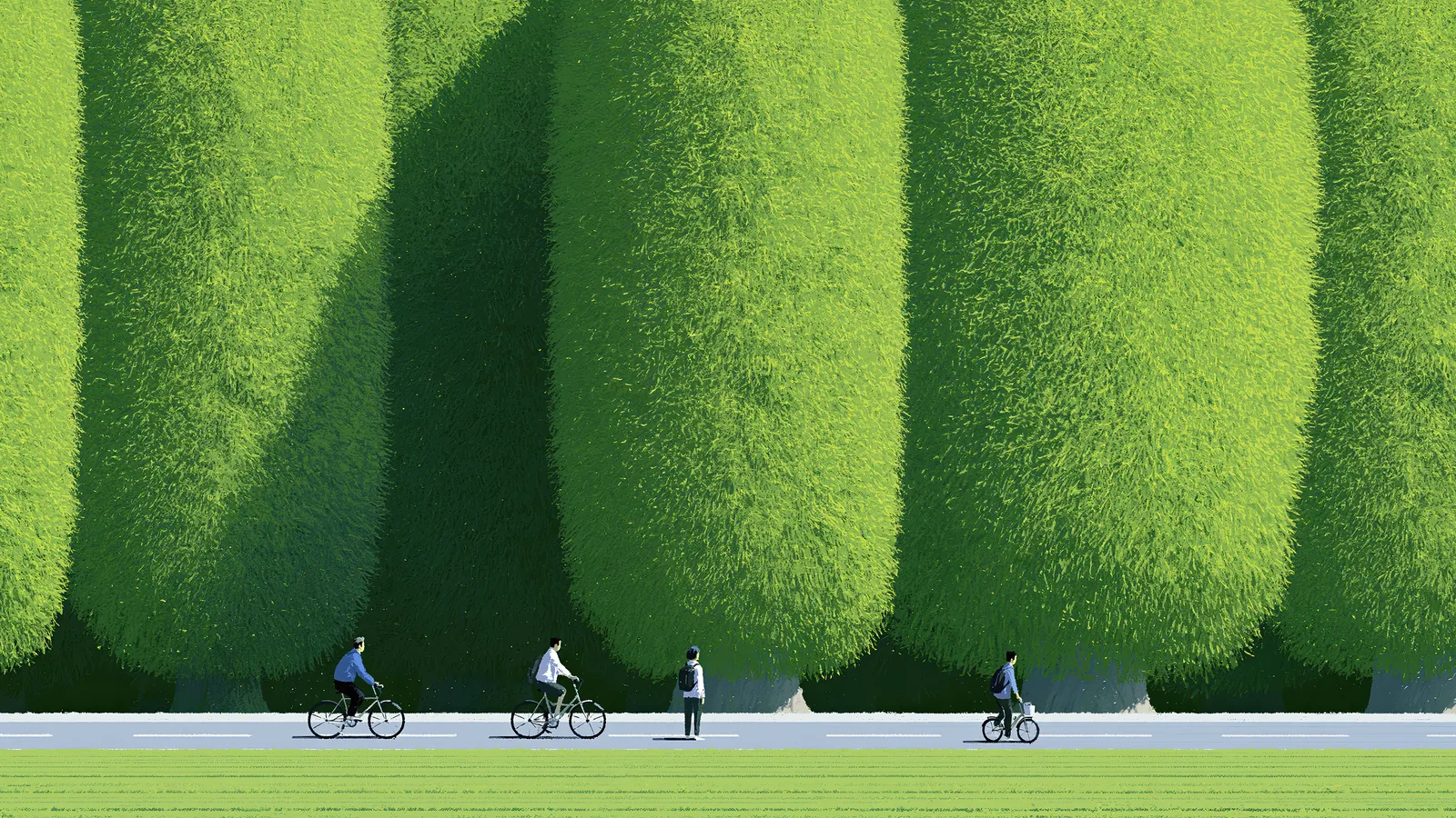 A Ride Beneath the Trees — landscape