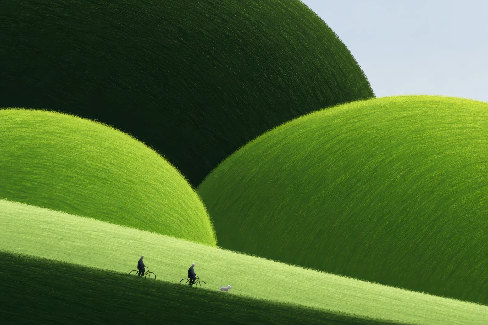 Green Hills & Little Companions — landscape