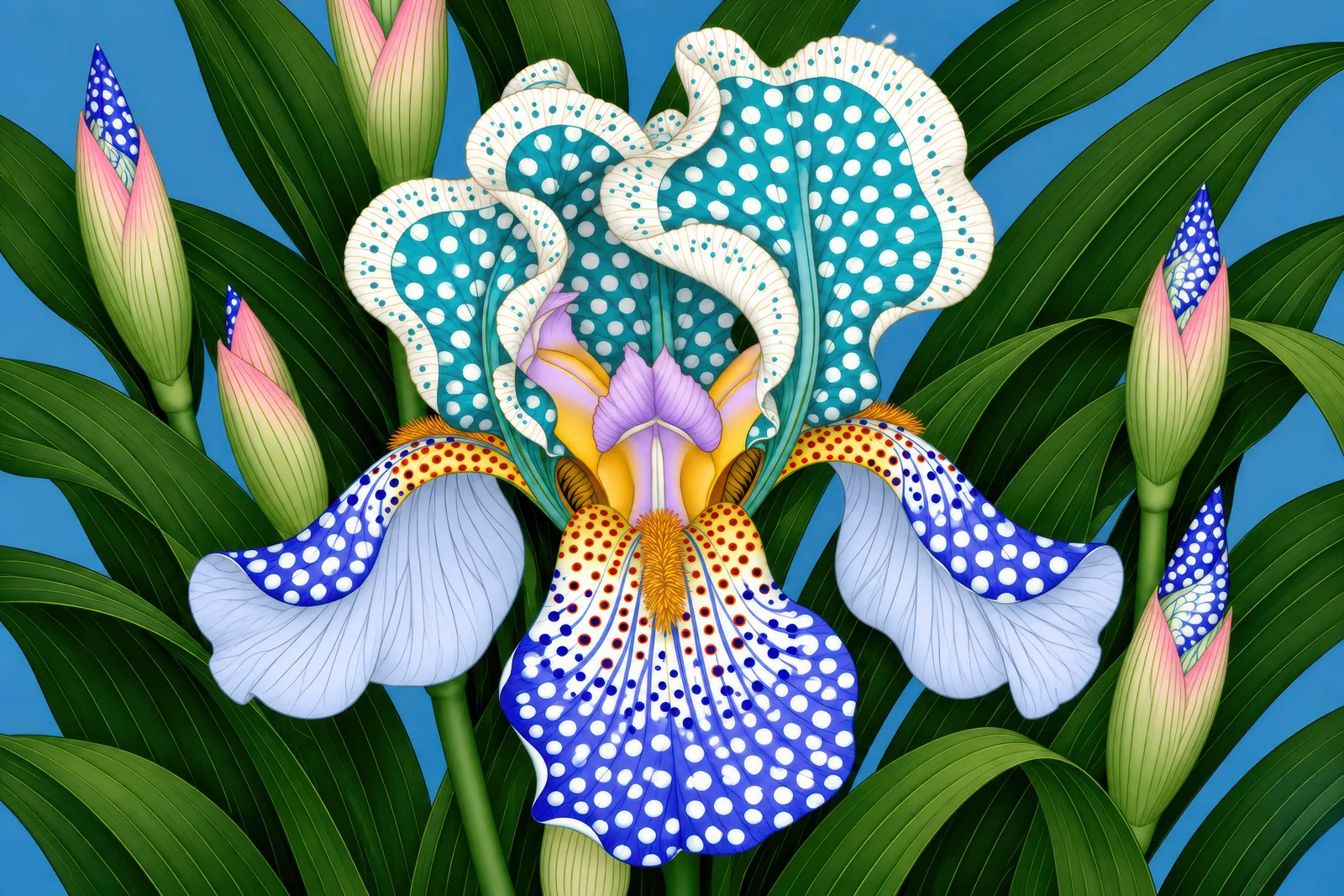 Blue Iris landscape version