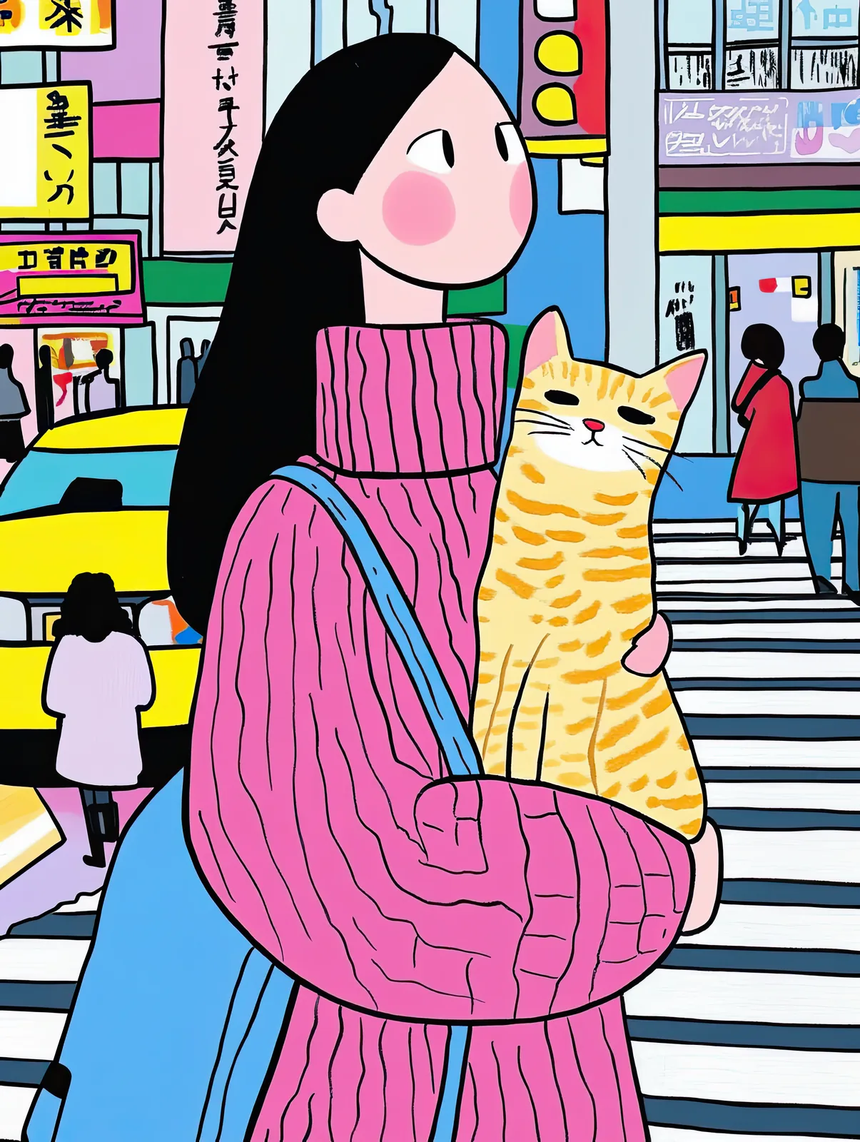 City Girl & Ginger Cat
