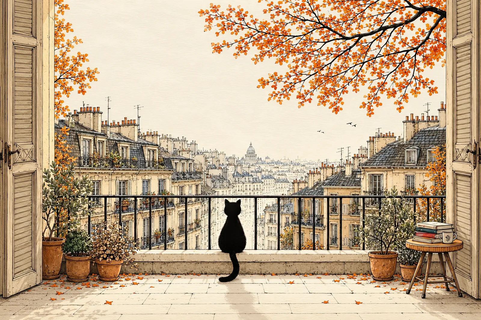 Parisian Cat landscape version