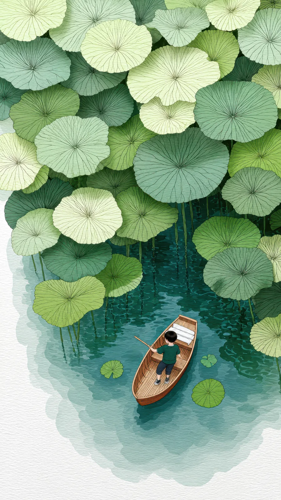 A Boat Among the Leaves